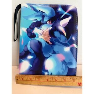 Pokemon Lucario Trading Card Binder 4-Pocket Zip Folder 3-Ring Collector Album